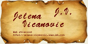 Jelena Vicanović vizit kartica